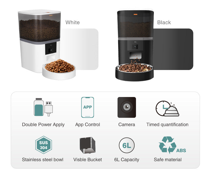 Smart Automatic Pet Feeder with HD Camera & Adjustable Feeding Control