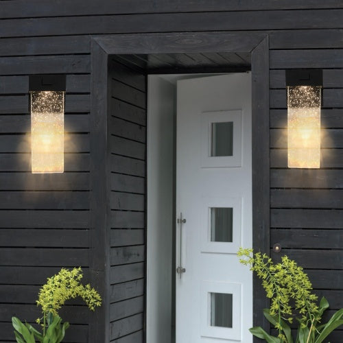 2-Pack Outdoor Transparent LED Crystal Wall Lights With Sensor