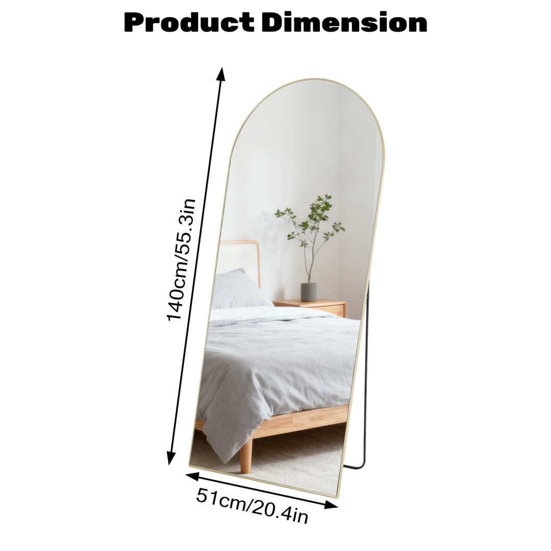 Full-Length Rectangle Floor Mirror – Standing Body Mirror