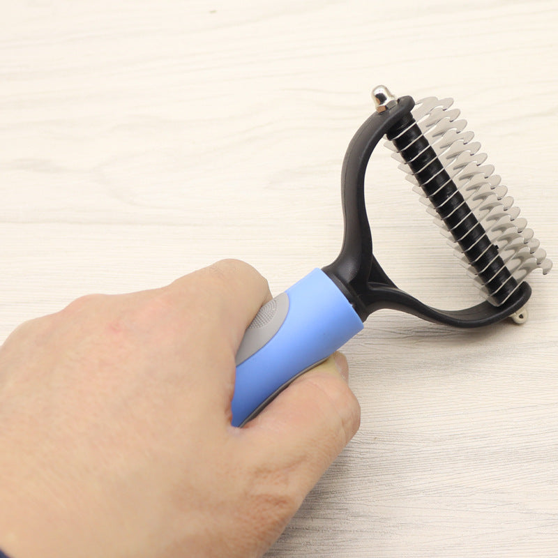 “Double-Sided Pet Grooming Comb for Long-Haired Dogs – Knot & Tangle Remover”