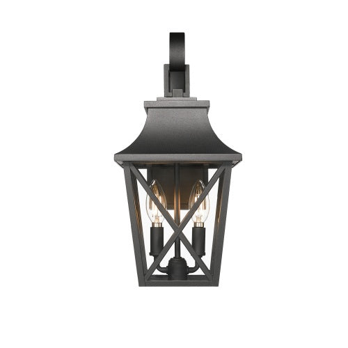 Black Outdoor Wall Light 2-Pack Modern Industrial Waterproof