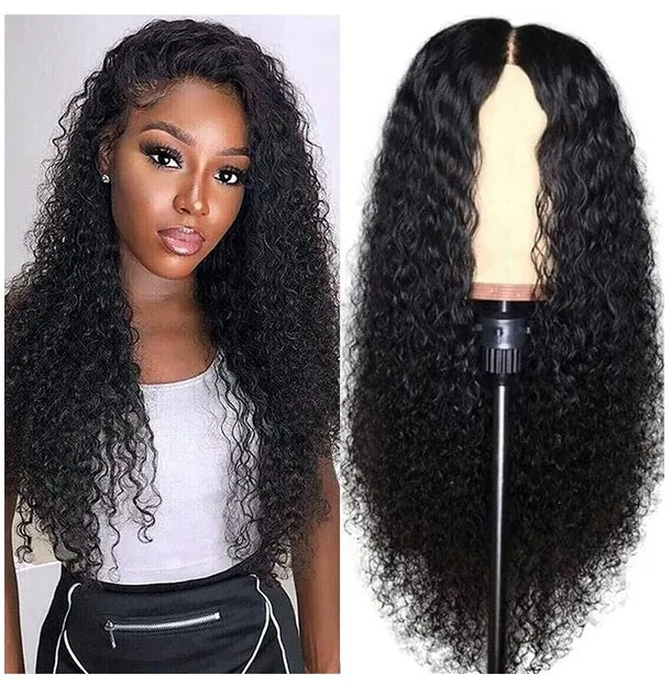 AA Brazilian Human Hair Lace Front Wig – Long Curly Wavy Hair, Natural Look for Women (US Stock)