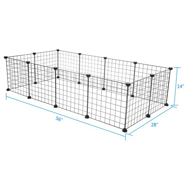 Iron Mesh Fence Panels (12 Pieces) – Strong Metal Fencing Set