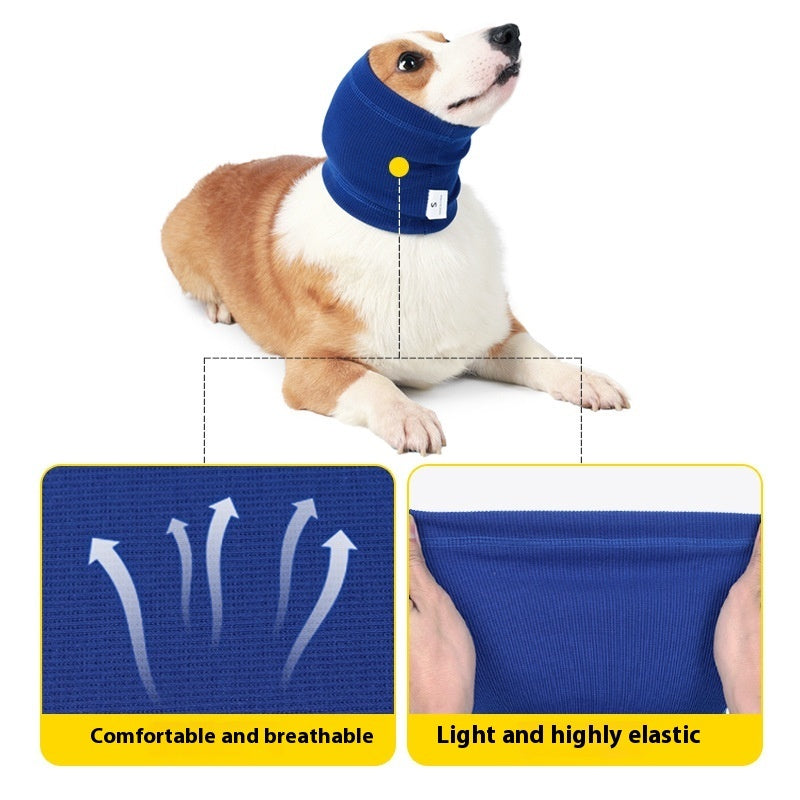 Pet Dog Comforter Headband & Scarf Set – Soft Cozy Winter Accessory
