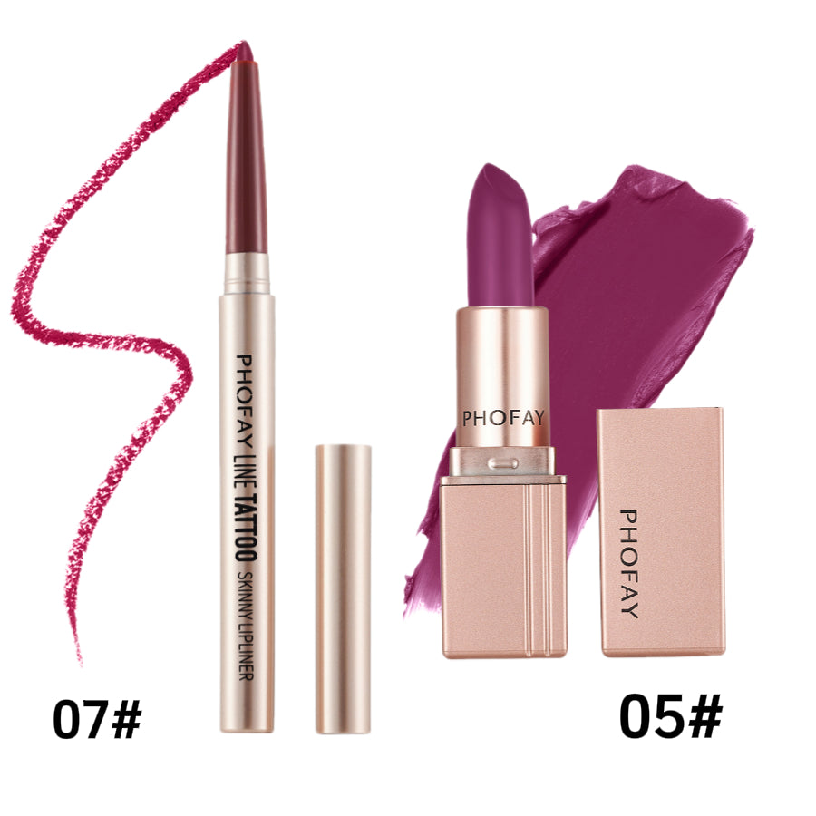 PHOFAY Long-Lasting Matte Lipstick – Smooth, Bold, & Hydrating Lip Color
