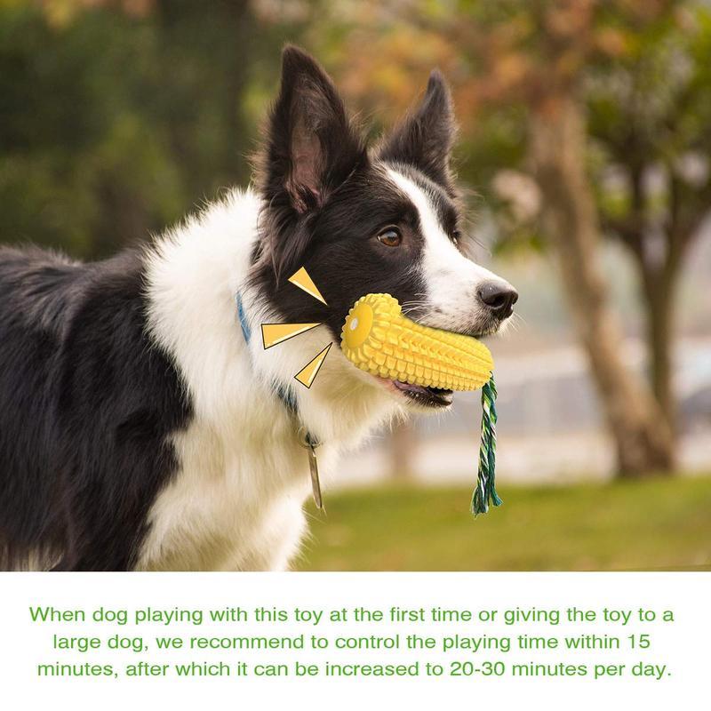 PROKEl Corn Stick Dog Chew Toy – Squeaky Rope for Small, Medium & Large Breeds, 5.8"