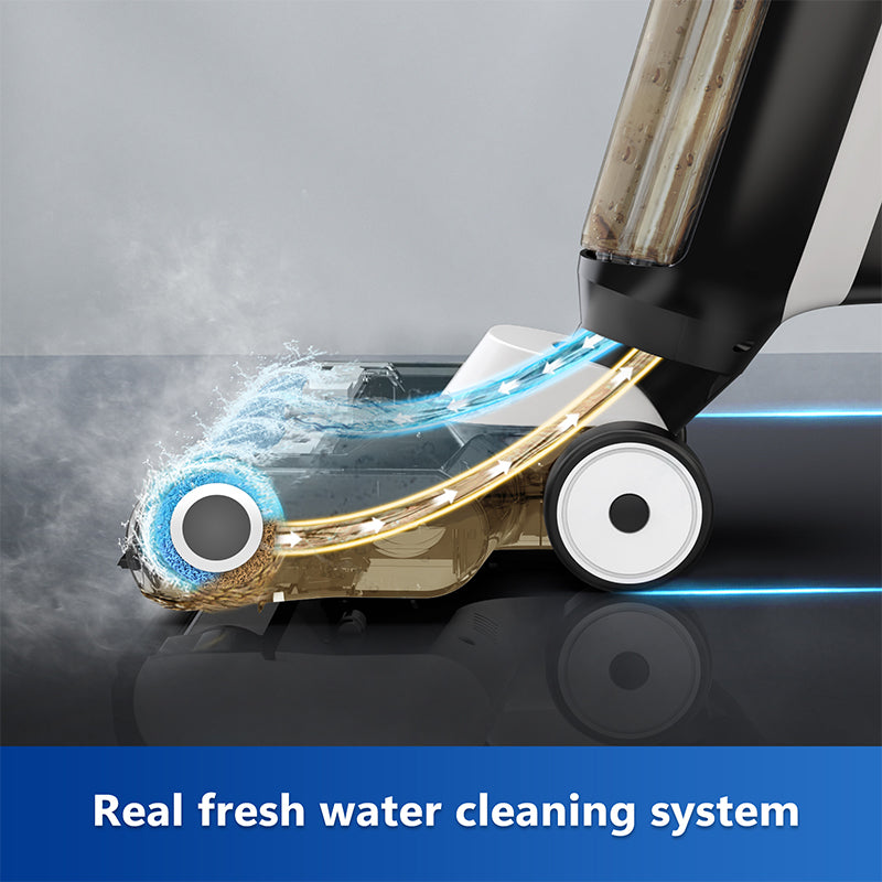 4-in-1 Steam Vacuum Mop Wet Dry Cleaner with LED Display