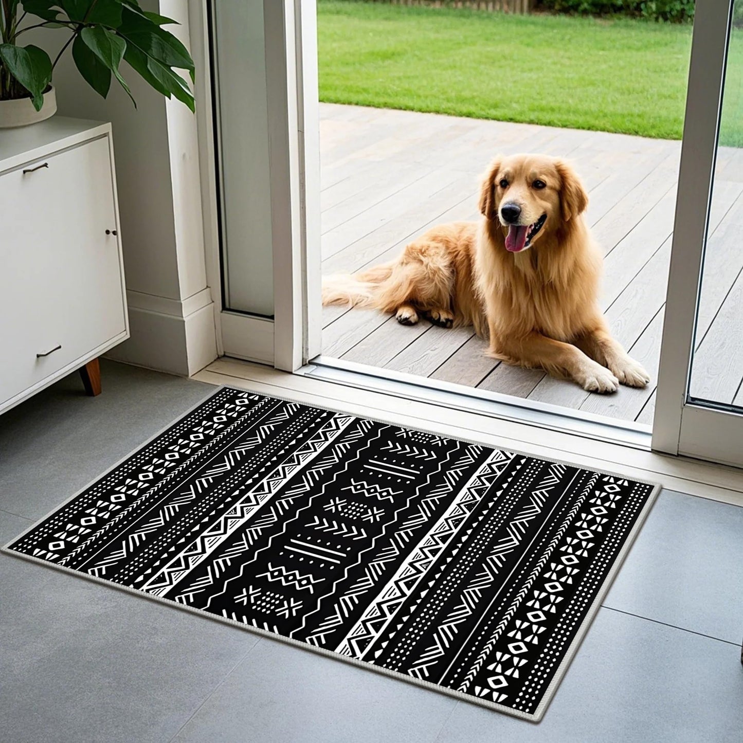 3 Piece Kitchen Rug Set – Non-Skid, Washable Boho Runner Rugs for Kitchen & Laundry Room