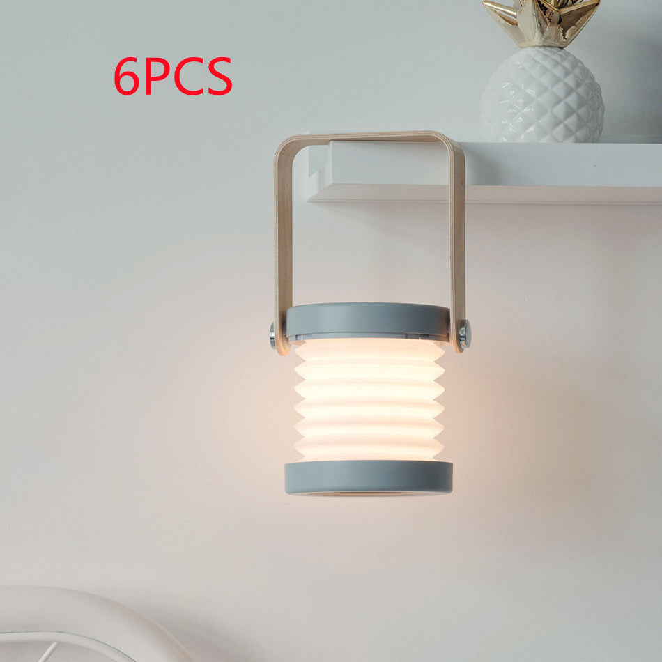 Foldable Touch LED Night Light – Dimmable Portable USB Rechargeable Lantern Lamp
