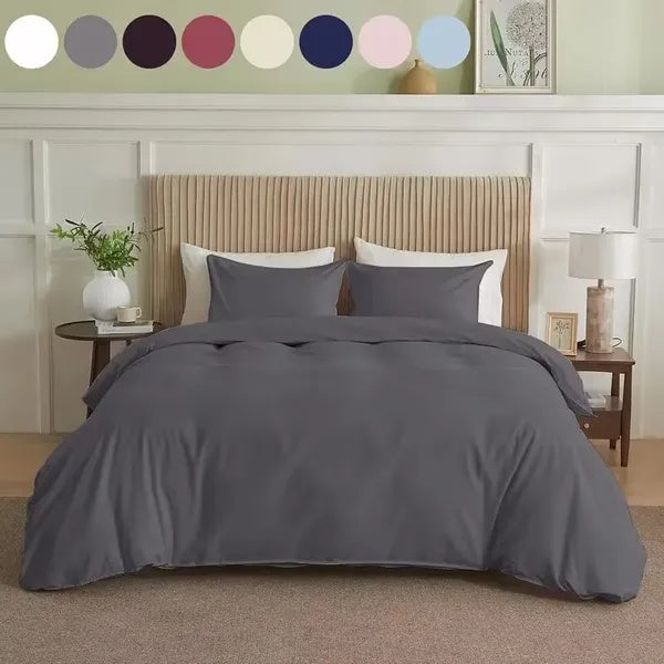 Serta Simply Clean Pleated Duvet Cover – Queen Size Bedding