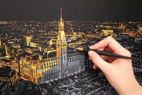 Decorative Scratch Painting – World Sightseeing Drawing Paper for Gifts & Home Décor