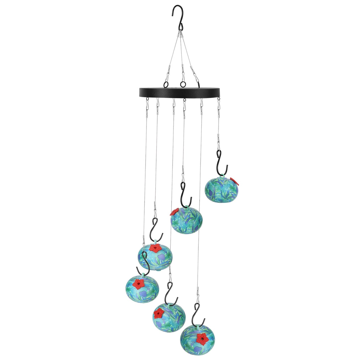 Hanging Hummingbird Feeder Wind Chime – Ant & Bee Proof Outdoor Garden Decor for Patio, Yard & Balcony