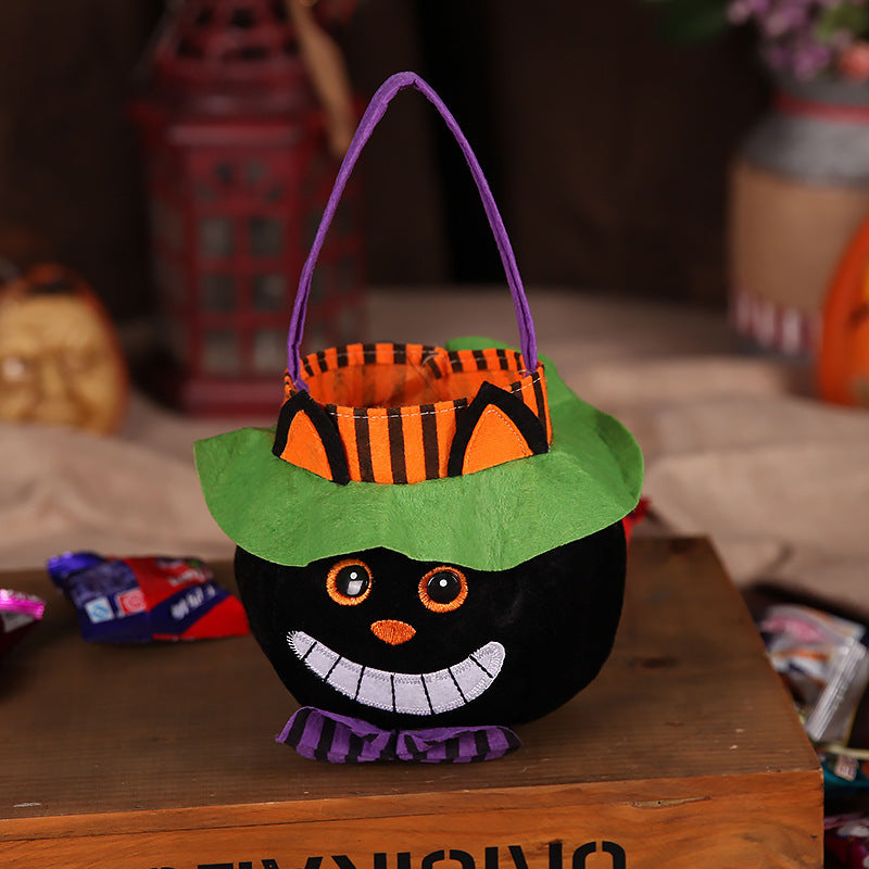 Cute Halloween Pumpkin Candy Bag – Portable Trick-or-Treat Handbag for Kids