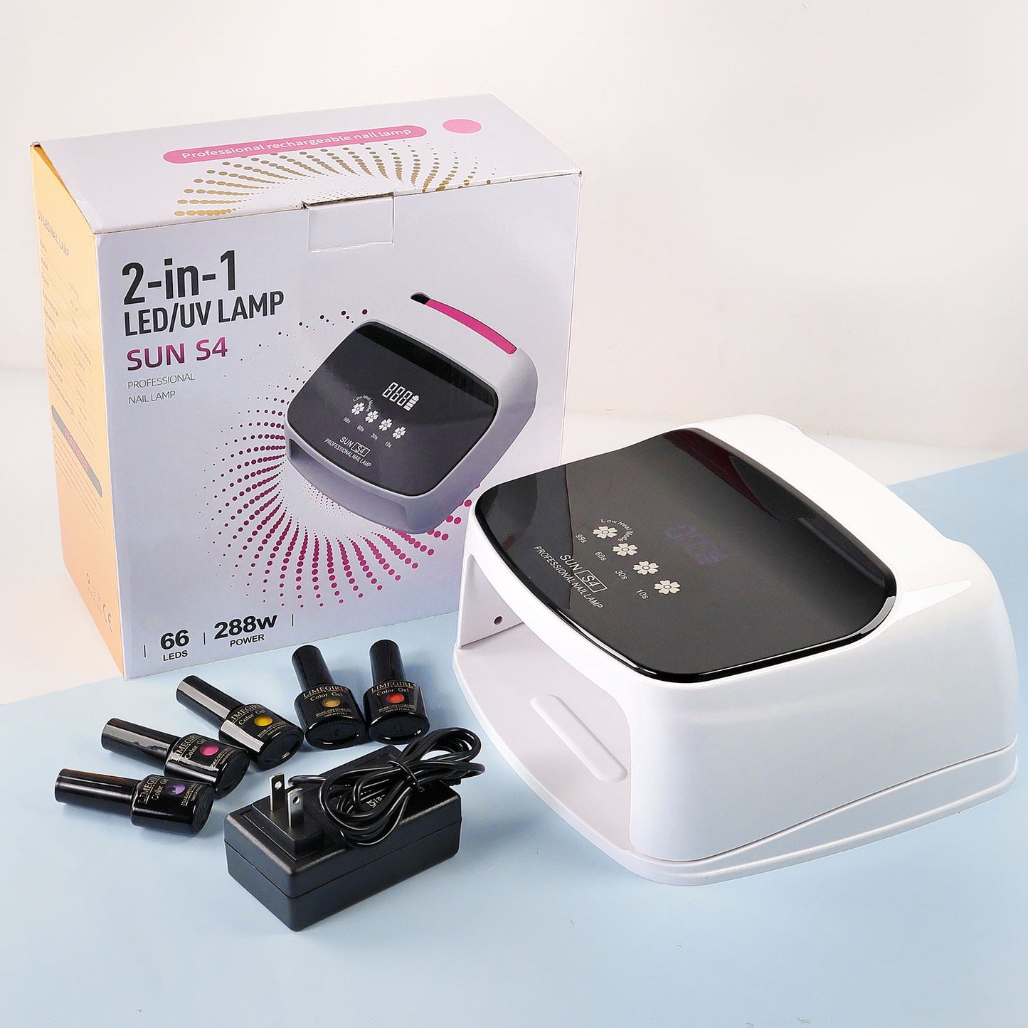 Professional Cordless UV LED Nail Lamp With 66 Beads & Auto Sensor