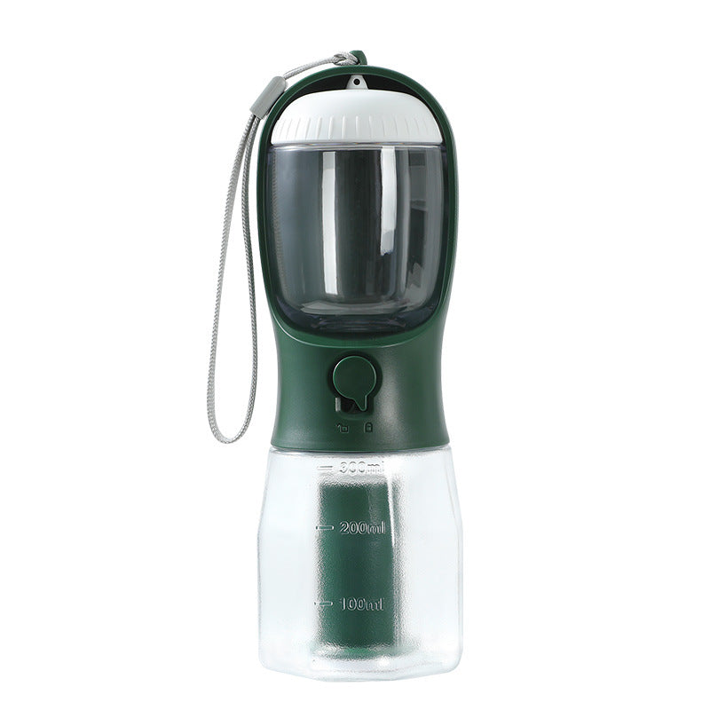Portable 3-in-1 Dog Water Cup with Food Storage & Poop Bag Dispenser