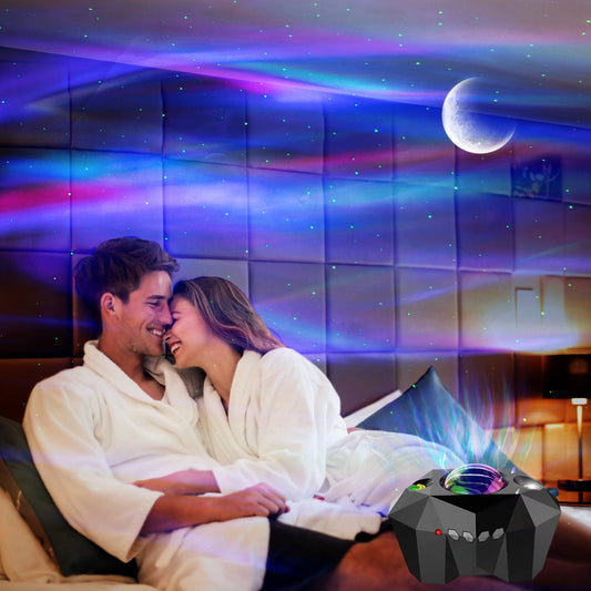 USB Ocean Star Projector Lamp Bluetooth Music Water Pattern Light