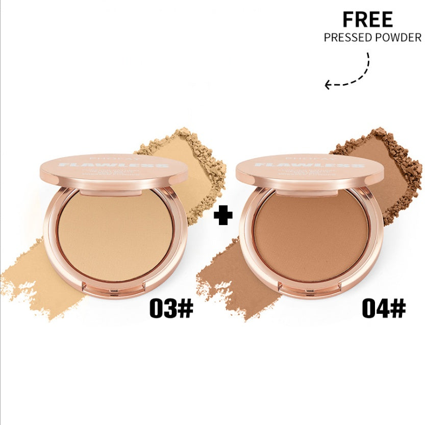 PHOFAY Matte Setting Pressed Powder – Oil Control & Long-Lasting Finish