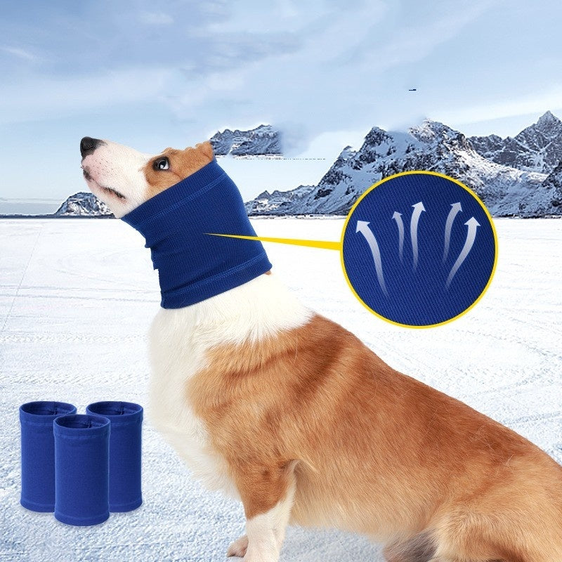 Pet Dog Comforter Headband & Scarf Set – Soft Cozy Winter Accessory