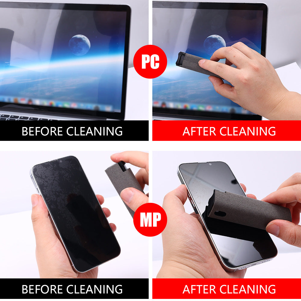 Portable Mobile & Computer Screen Cleaner – Integrated Storage Cleaning Set