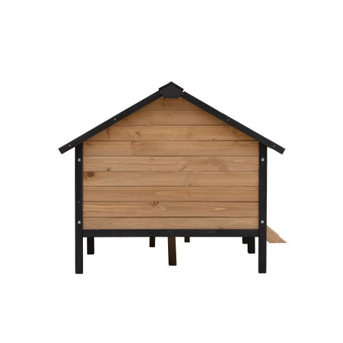 Large Outdoor Wooden Dog Kennel with Porch – Cabin-Style Weatherproof Dog House