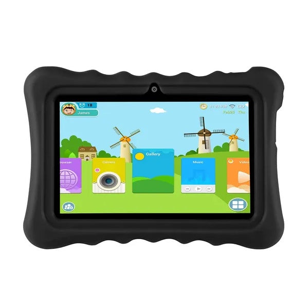 Shock-Resistant Silicone Snap-On Case With Stand For 7" Tablets