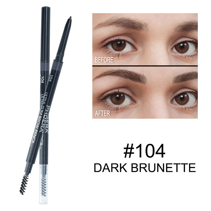 PHOERA 5-Color Thin Eyebrow Pencil – Long-Lasting, Smudge-Proof, Natural Look