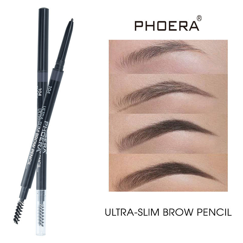 PHOERA 5-Color Thin Eyebrow Pencil – Long-Lasting, Smudge-Proof, Natural Look