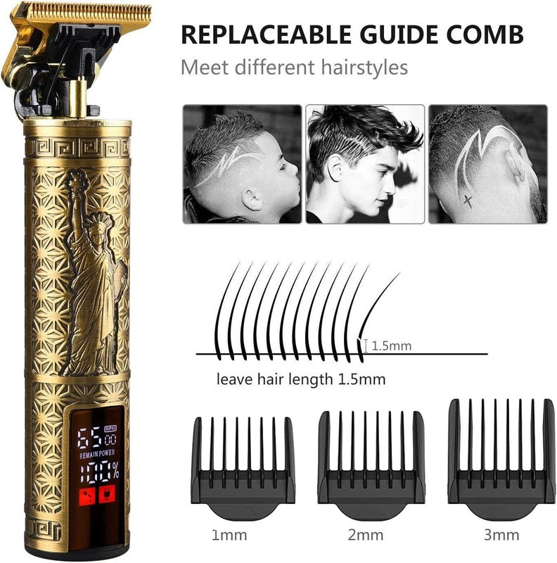 Cordless Beard & Hair Trimmer for Men – USB Rechargeable Hair Clipper Kit | Professional Shaving & Grooming