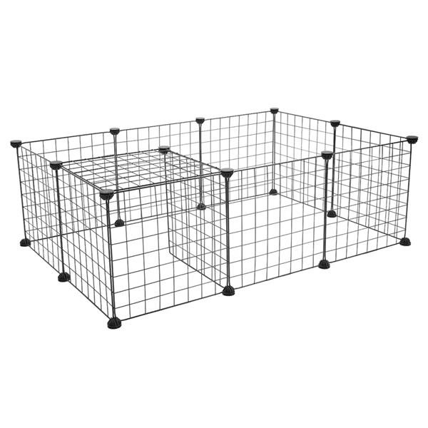 Iron Mesh Fence Panels (12 Pieces) – Strong Metal Fencing Set