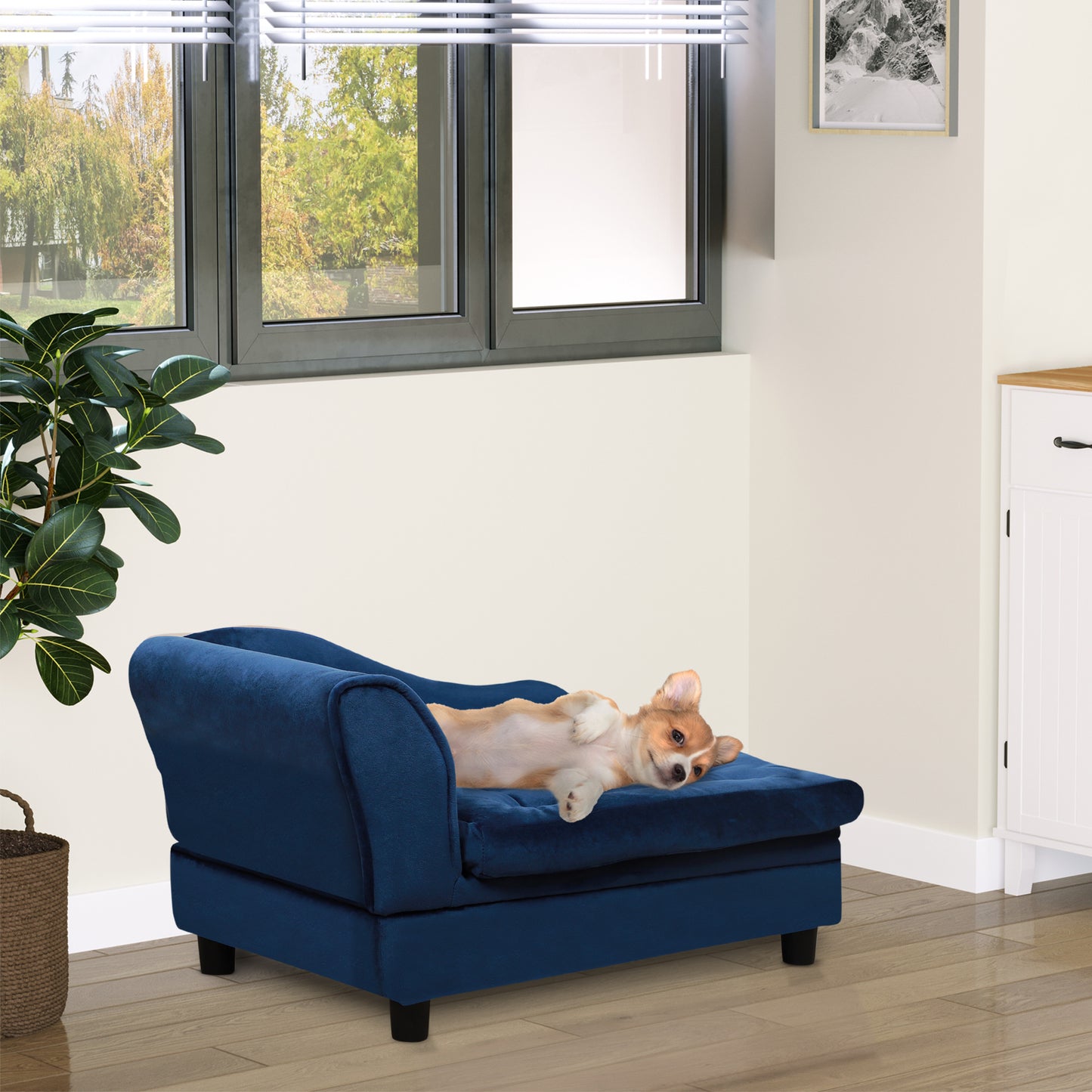 Luxury Small Dog Bed with Hidden Storage – Cozy & Stylish Pet Bed