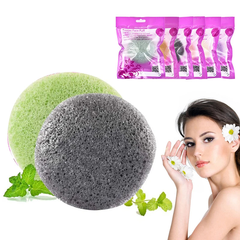 Konjac Facial Cleansing Sponge – Natural Exfoliating Face Puff