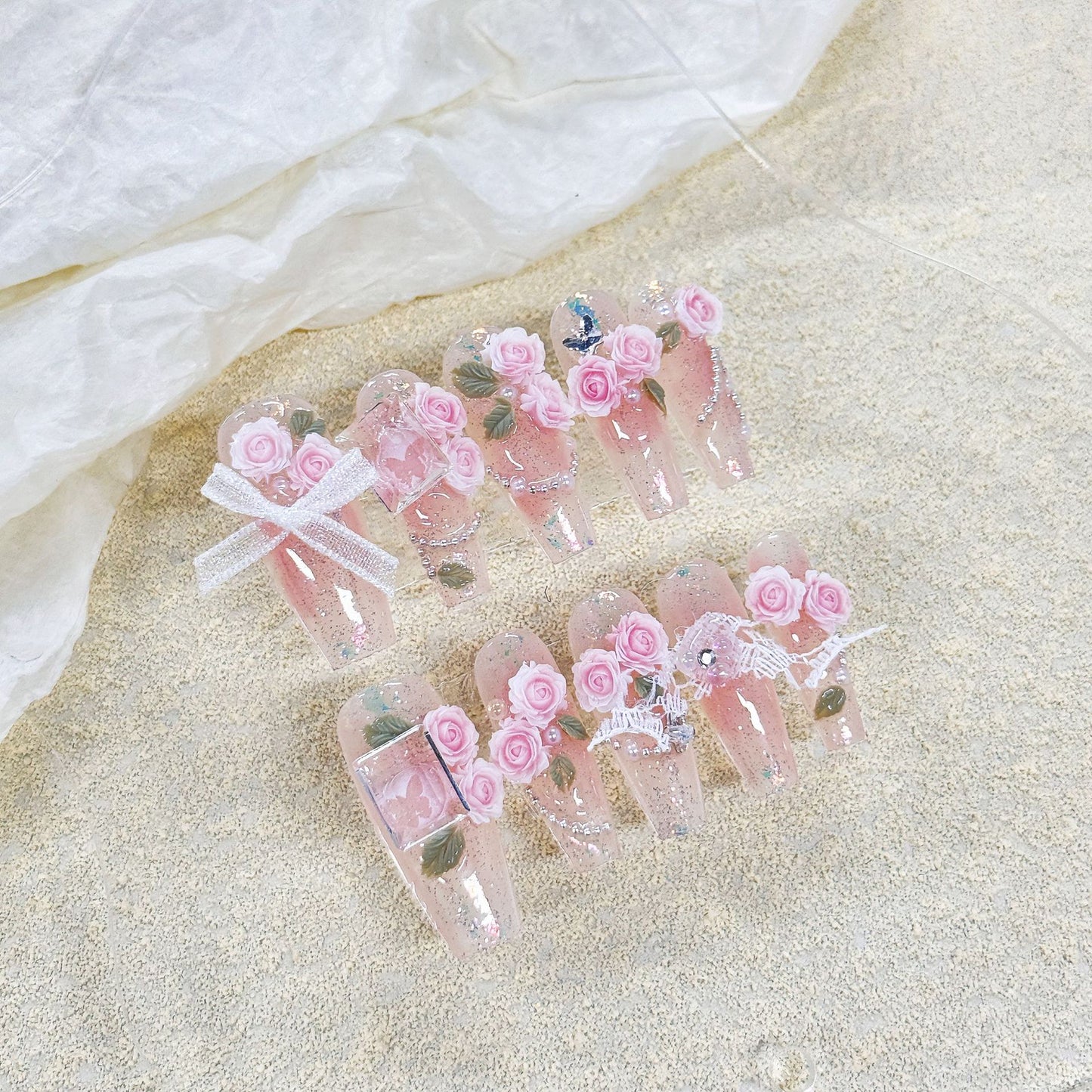 Handmade UV Gel Nail Beauty Patches – Semi-Cured Nail Wraps, Salon Finish, Long-Lasting Glossy Manicure Stickers