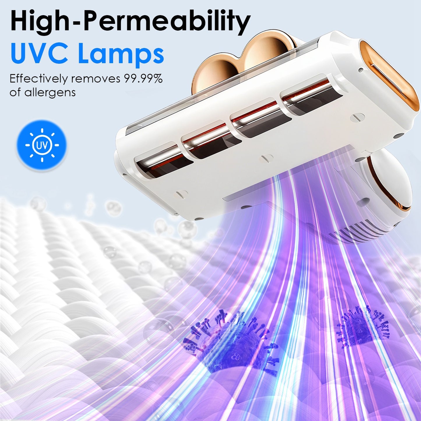 16KPa Mattress Vacuum Cleaner Handheld UV Bed Vacuum