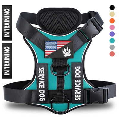 Reflective Breathable Solid Color Polyester Dog Harness Strap