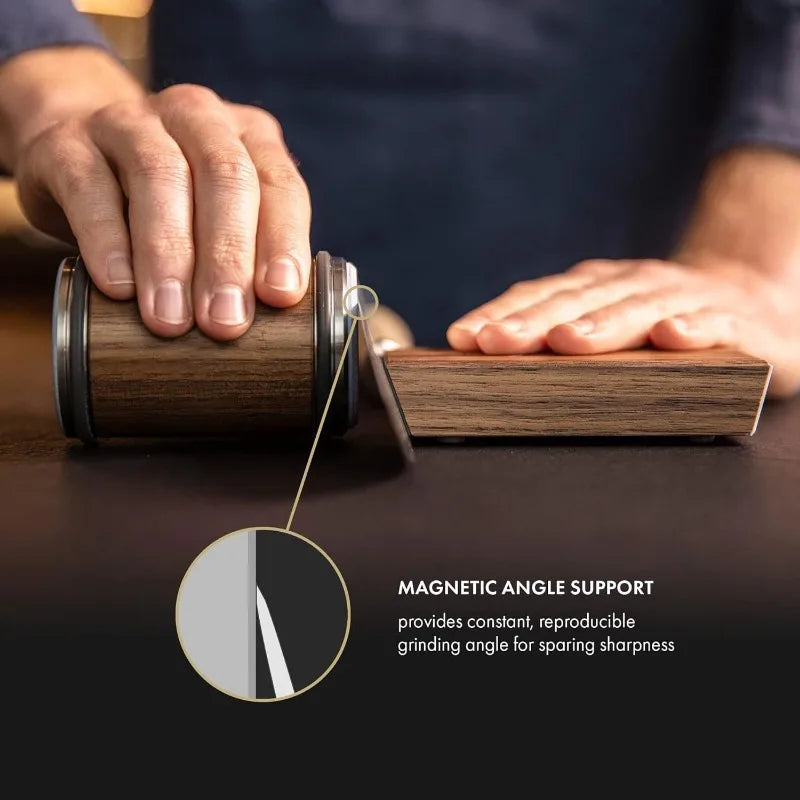 Kitchen Gadget Roller Knife Sharpener – Tungsten Steel Adjustable Angle