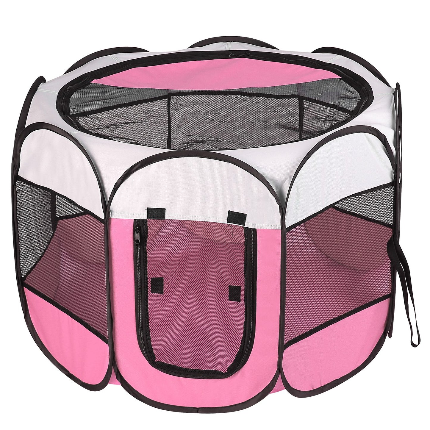 Pink & Blue Portable Foldable Pet Tent Exercise Pen – Indoor & Outdoor Kennel with Removable Zipper Top & Bottom, Water-Resistant for Dogs, Cats & Small Pets