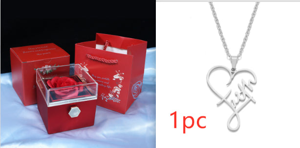Rotating Soap Flower Rose Gift Box – Creative Jewelry & Valentine’s Day Gift for Women