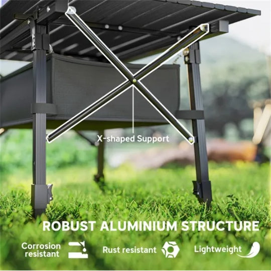 Aluminum Small Folding Dining Table – Portable Lightweight Table