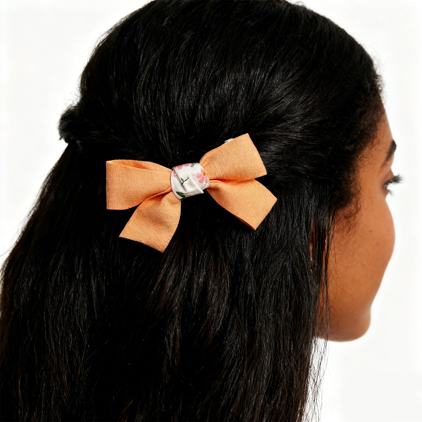 Orange Bow Hair Ties – Cute & Elastic Hair Accessory