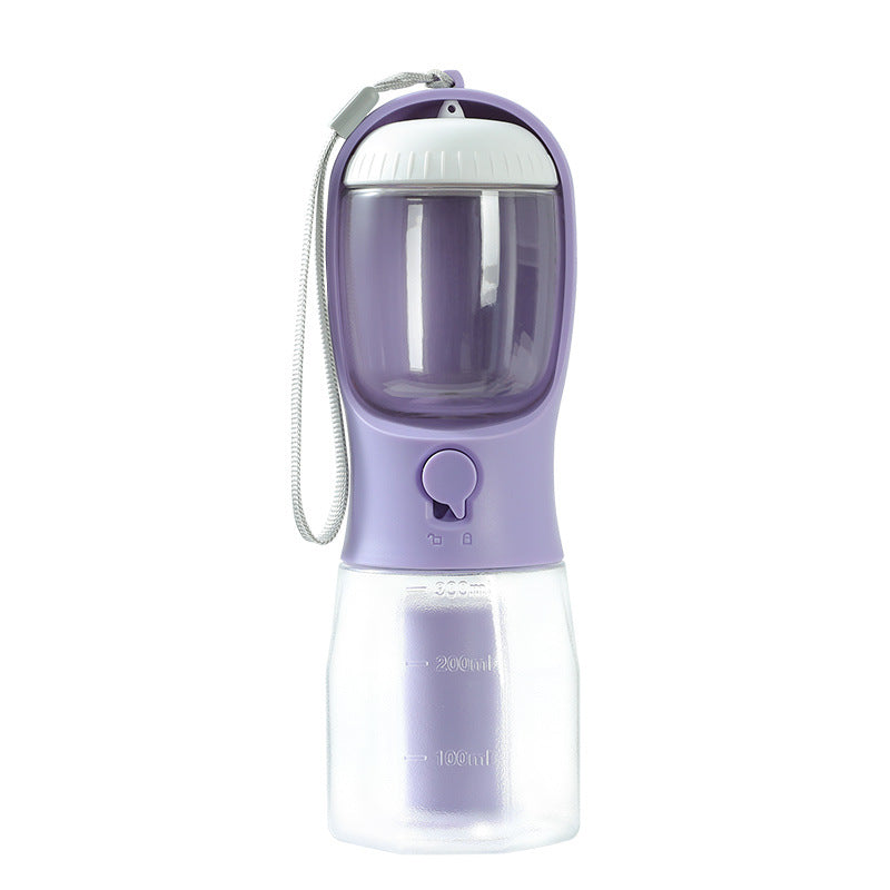 Portable 3-in-1 Dog Water Cup with Food Storage & Poop Bag Dispenser