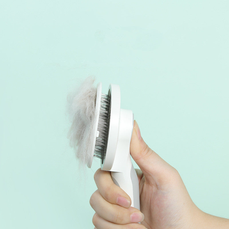 Round Handle Pet Passage Comb – Gentle Grooming Brush for Dogs & Cats