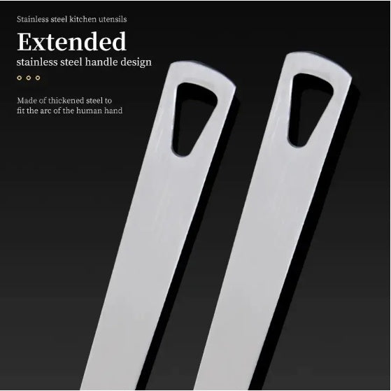 Premium 5-Piece Kitchen Utensil Set – Stainless Steel Handle, Heat Resistant & Non-Stick Safe