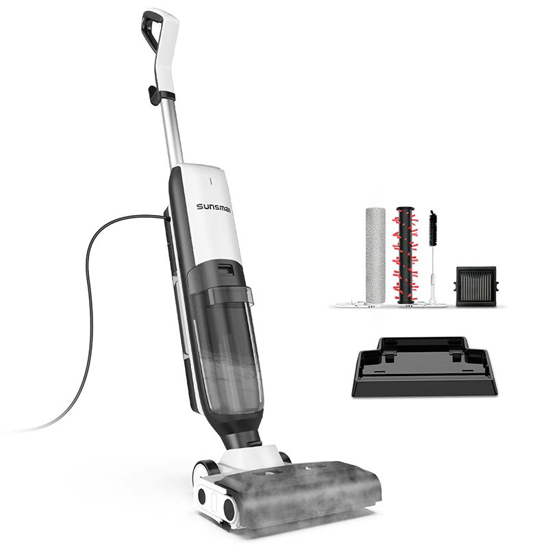 4-in-1 Steam Vacuum Mop Wet Dry Cleaner with LED Display
