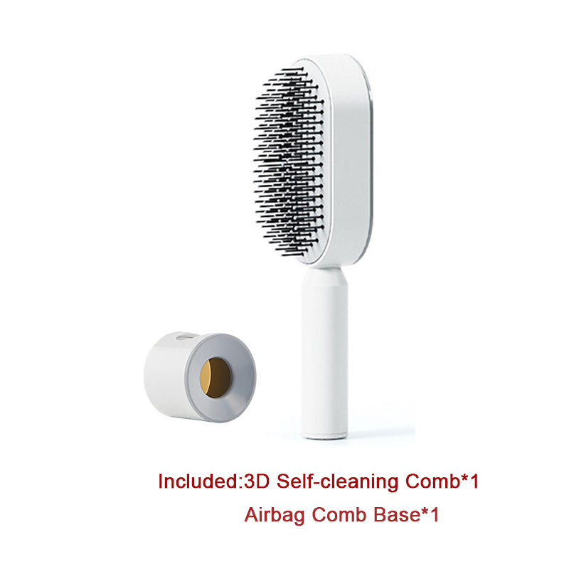 Self-Cleaning Hair Brush – Scalp Massage & Anti-Static Comb