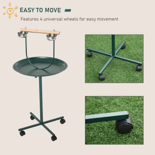 Bird Training Playground with Rolling T-Bracket & Perch – Interactive Activity Toy