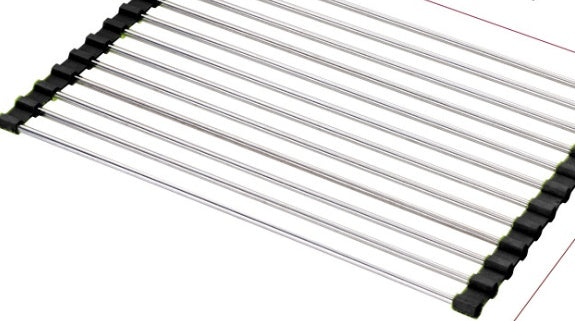 Folding Kitchen Sink Rack – Stainless Steel Dish Drying & Drain Organizer