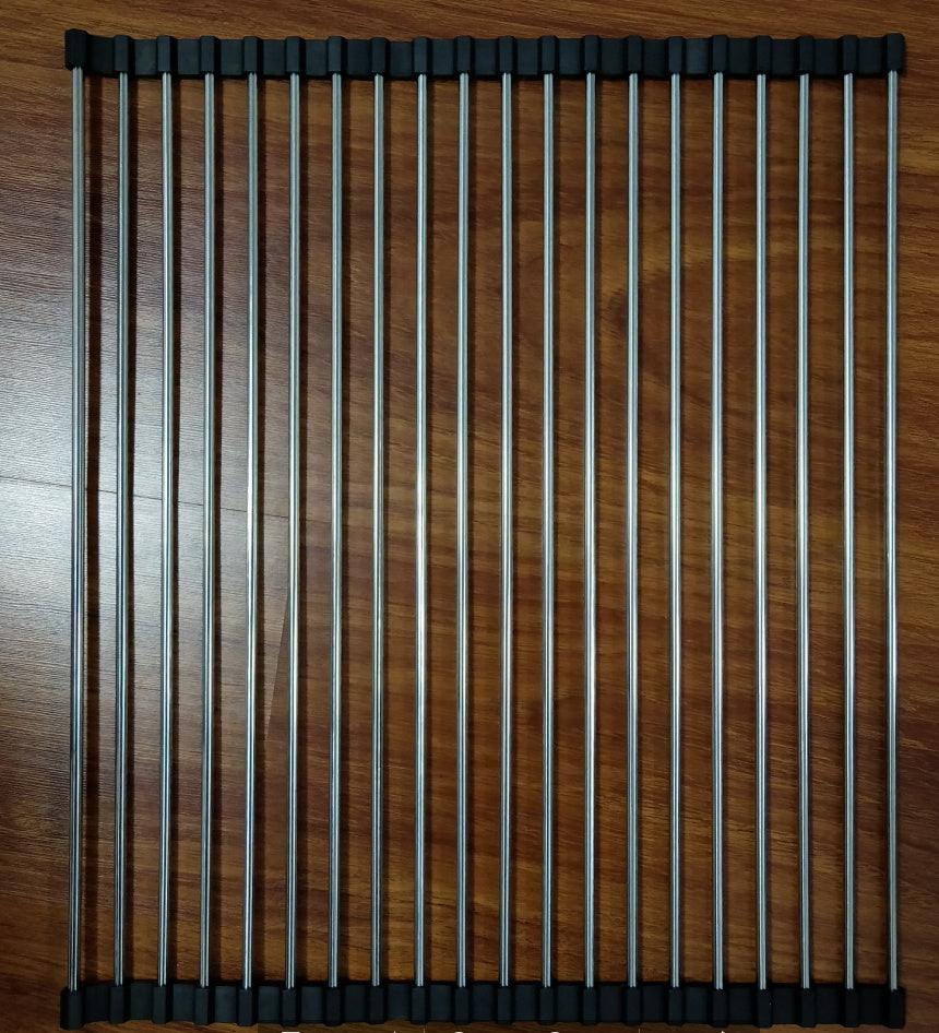 Folding Kitchen Sink Rack – Stainless Steel Dish Drying & Drain Organizer