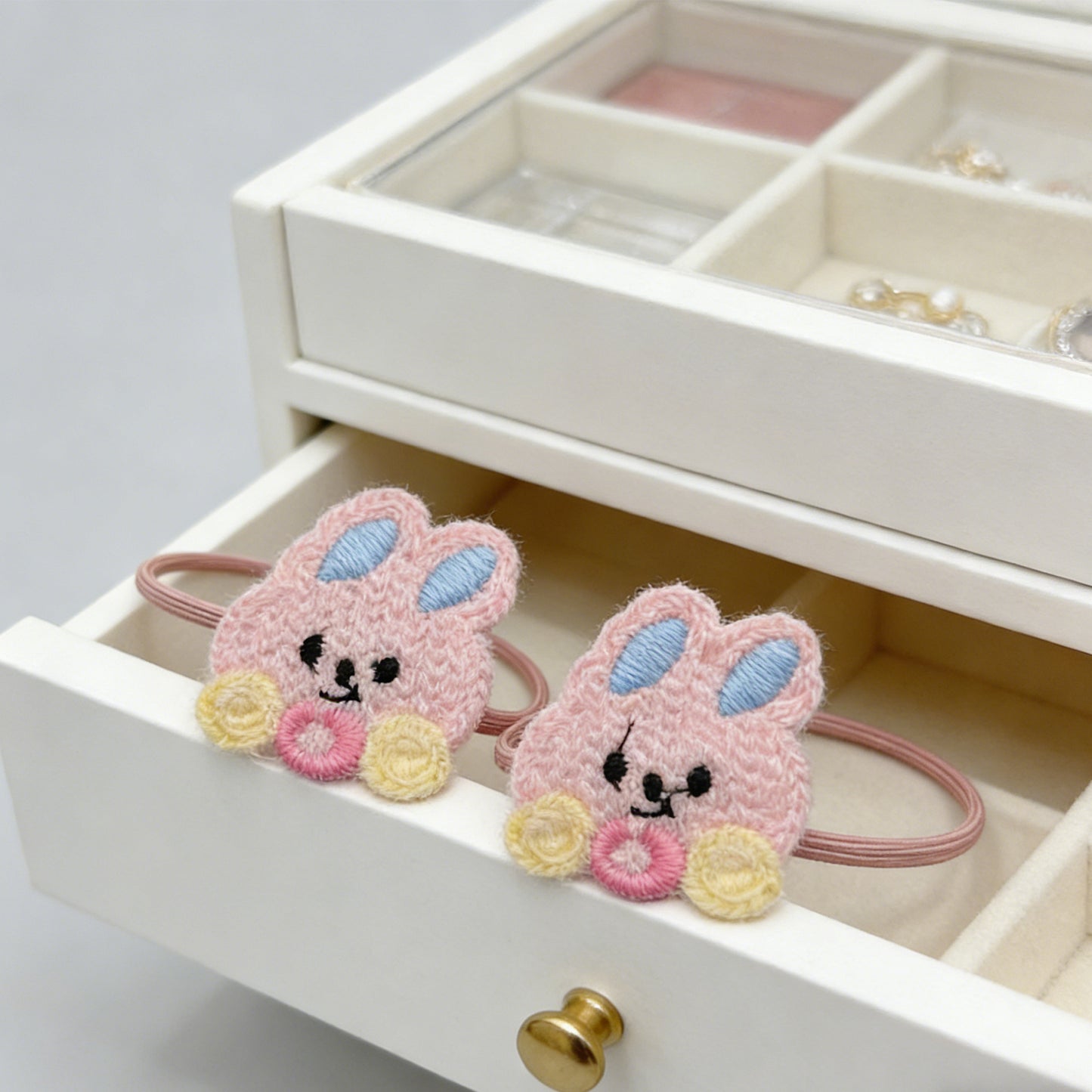 Knit Bunny Hair Tie – Cute & Soft Elastic Hair Accessory
