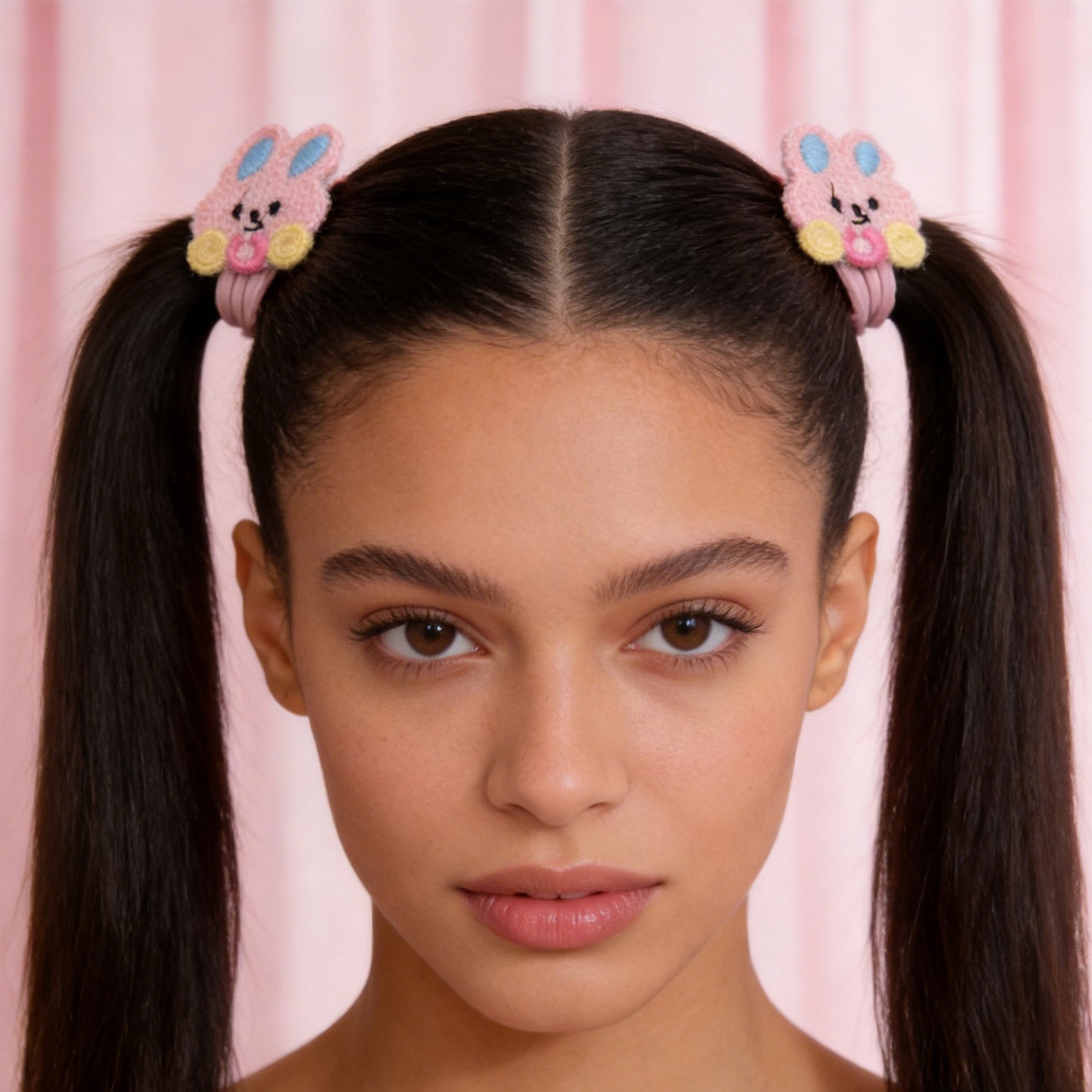 Knit Bunny Hair Tie – Cute & Soft Elastic Hair Accessory