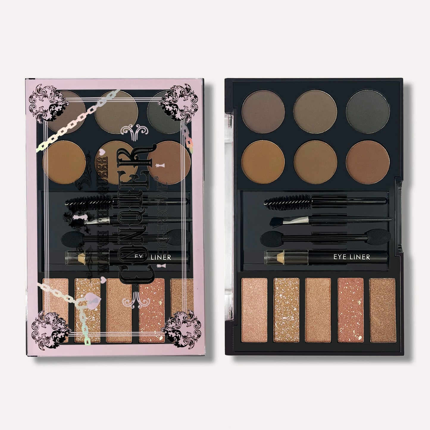 Eyebrow Cream & Powder Palette – Professional Brow Enhancer Kit with Stencils